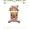 Wizardi 27" x 47" Christmas Gingerbread House Standing Foil Balloon Decoration